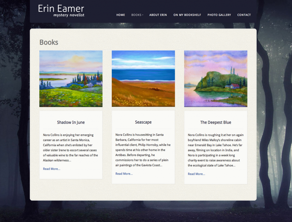 Erin Eamer Mystery Novelist Website